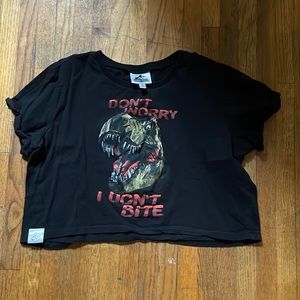 Jurassic Park cropped shirt